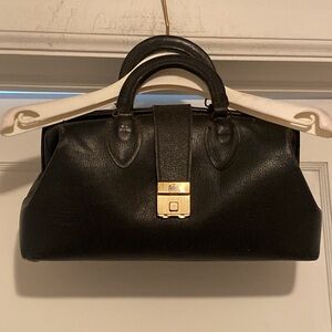 Schell Vintage Black Leather Doctor’s Bag Good Vintage Condition